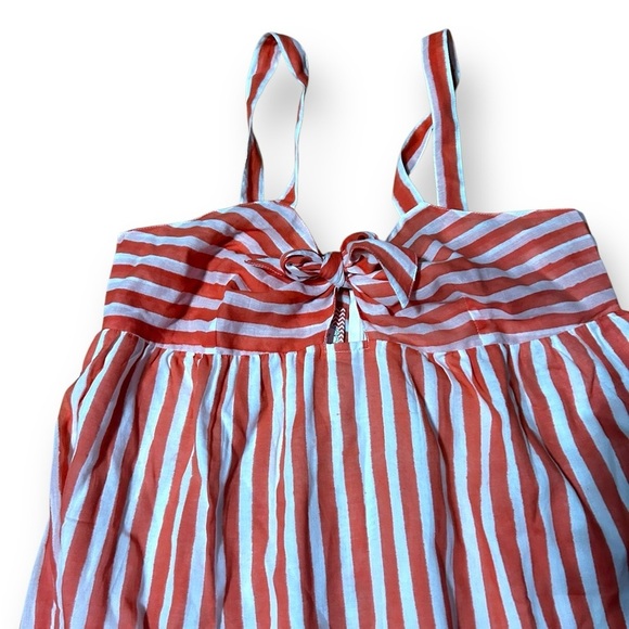 NWT Oliphant Sleeveless Nassau Coral T.F. Dress Size large 100% Cotton midi - Picture 2 of 12